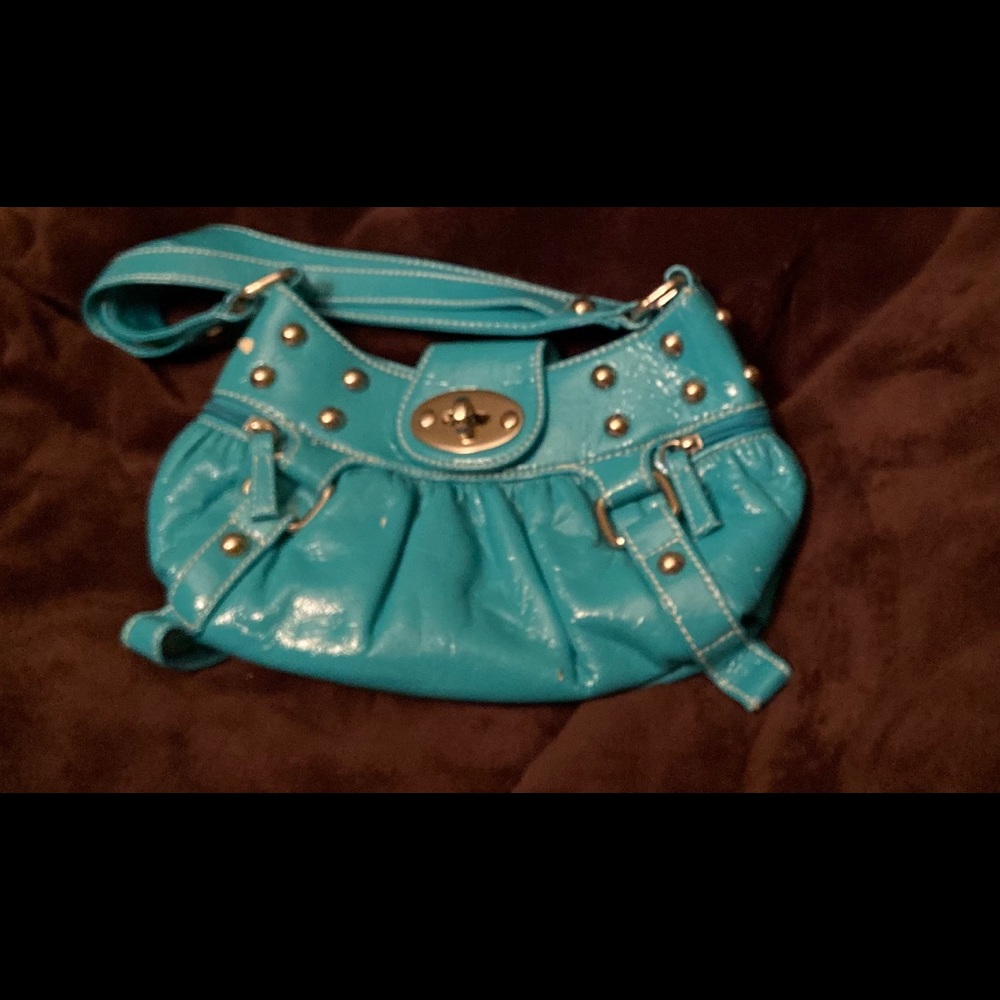 Turquoise Patron Leather Purse